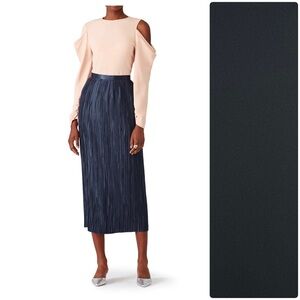 Tibi Black Triacetate Crepe Top Long Sleeve Cutout Blouse Size 6 Minimalist